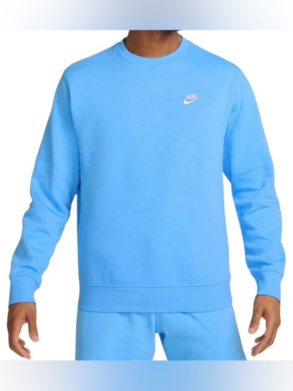 Nike Sportswear Club Fleece Men's Crew BV2662-412 University Blue Size XL